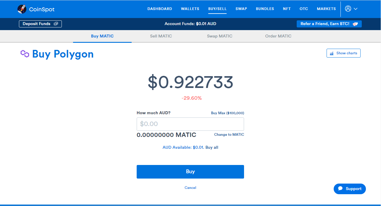 Buy MATIC